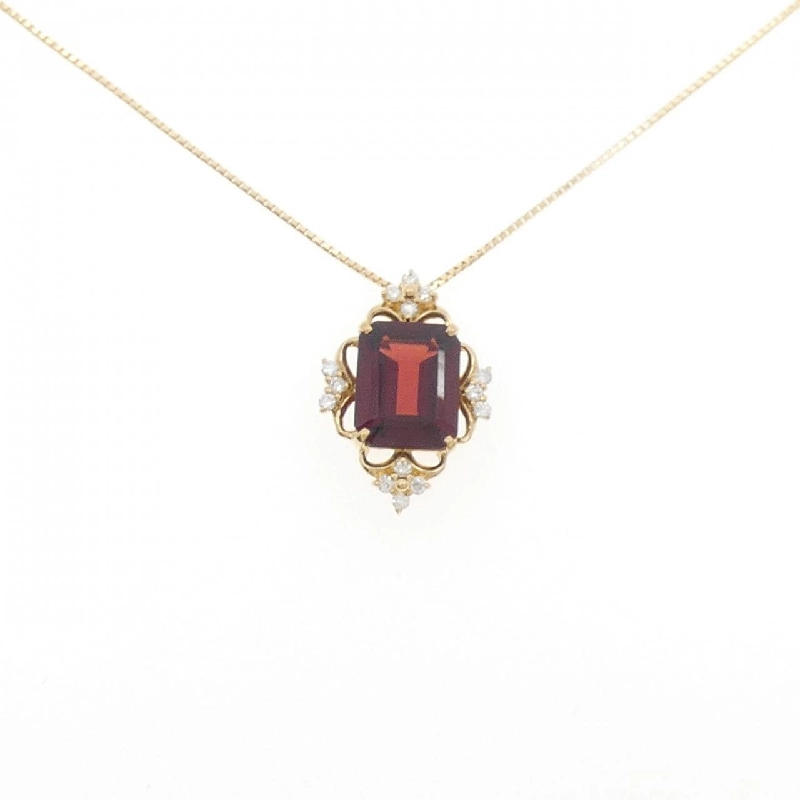 K18YG Garnet Necklace 3.37CT - Hàng hiệu Authentic 859648