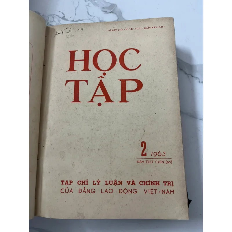 Tạp chí Học Tập (Số 1 đến 12 năm 1963) - Trung ương Đảng Lao động Việt Nam 798720
