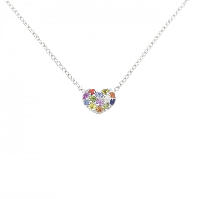 Ponte Vecchio Dây chuyền hình trái tim Sapphire 0.21CT - Hàng hiệu Chính hãng 842619