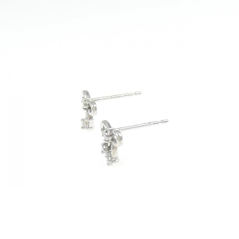 K18WG Bông tai kim cương hình ruy băng 0.10CT - Hàng hiệu Chính hãng 868269