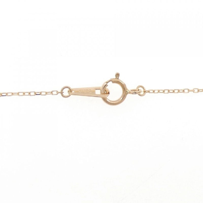 K18PG Heart × Clover Sapphire Necklace 0.01CT - Hàng hiệu Authentic 858505