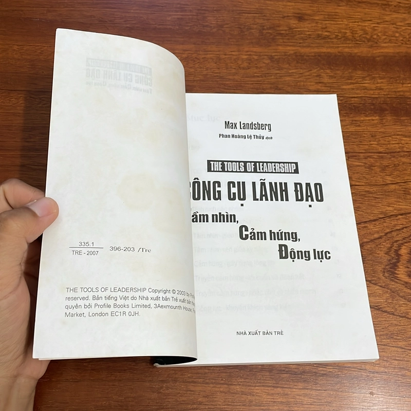 II Sách Kỹ Năng: Công Cụ Lãnh Đạo _ Tầm Nhìn, Cảm Hứng, Động Lực - Max Landsberg - 2007 503532
