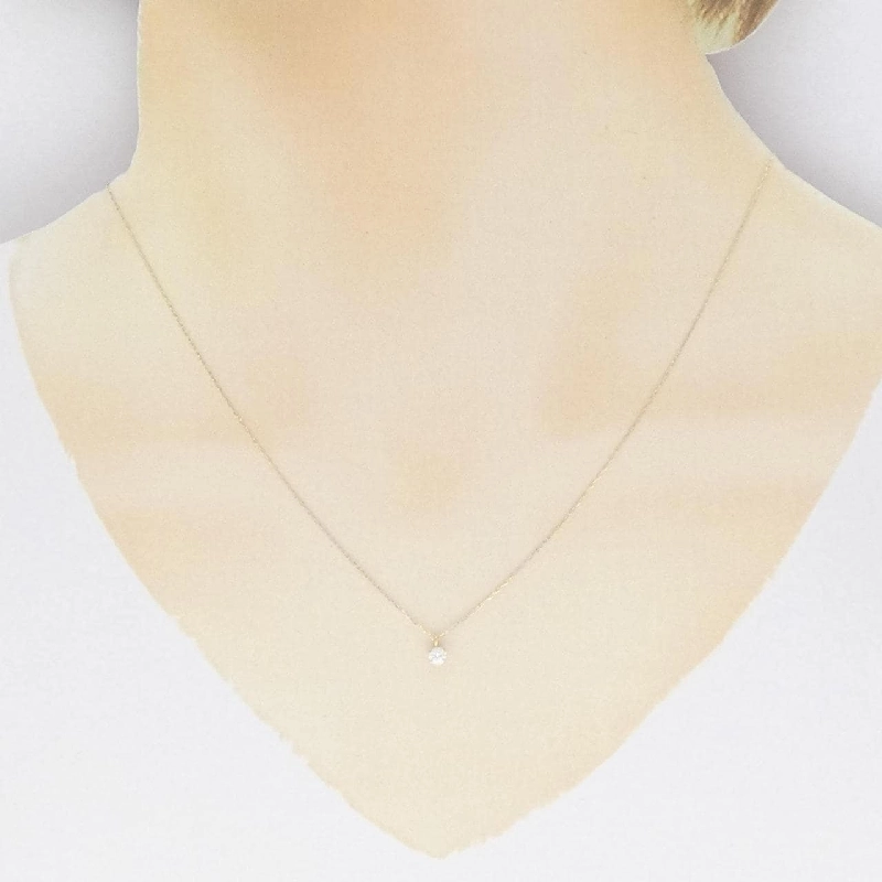 K18YG Solitaire Dây chuyền kim cương 0.10CT - Hàng hiệu Chính hãng 863361