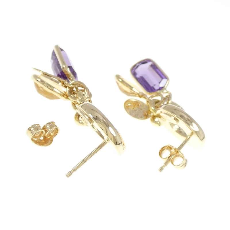 Bông tai Amethyst 18KTYG/750YG - Hàng hiệu Authentic 871738
