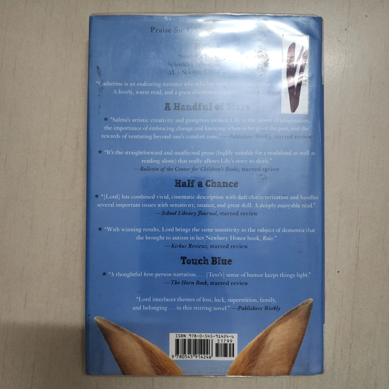 Sách Because of the rabbit của Cynthia Lord mới 90% 508787