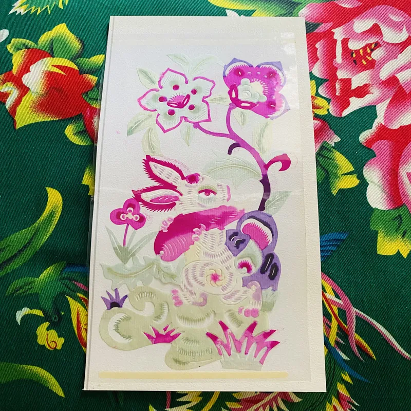 Ảnh nghệ thuật cắt giấy Trung Hoa (con giáp Thỏ)  731473
