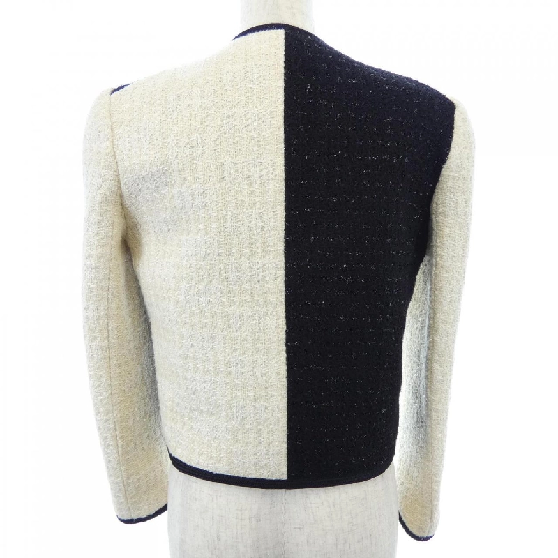 SAINT LAURENT 668543 Y3C71 Áo khoác không cổ - Hàng hiệu Authentic 810299