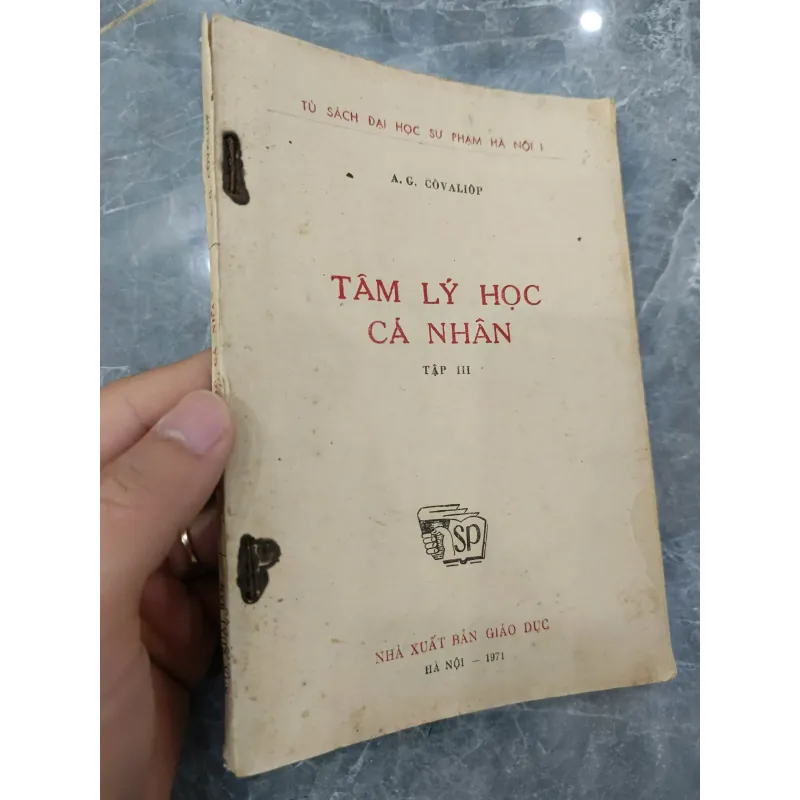 Tâm lý học cá nhân (Tập III) – A.G. Côvaliop 1009033