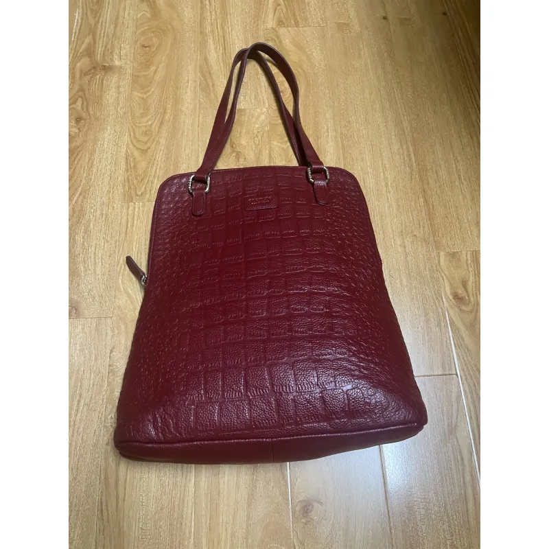 Túi tote nữ 31x35x8 da thật dập vân 2hand 996734