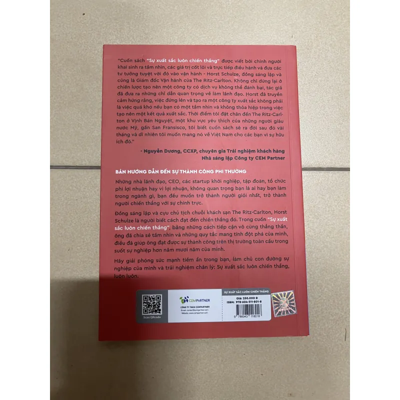 Sự xuất sắc luôn chiến thắng - Horst Schulze  (c47) 1001962