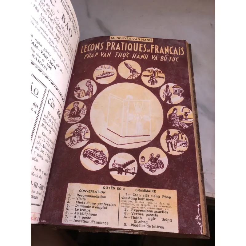 Pháp văn thực hành và bổ túc ( trọn bộ 1 2 3 4) - Nguyễn Văn Hạnh in năm 1950 990685