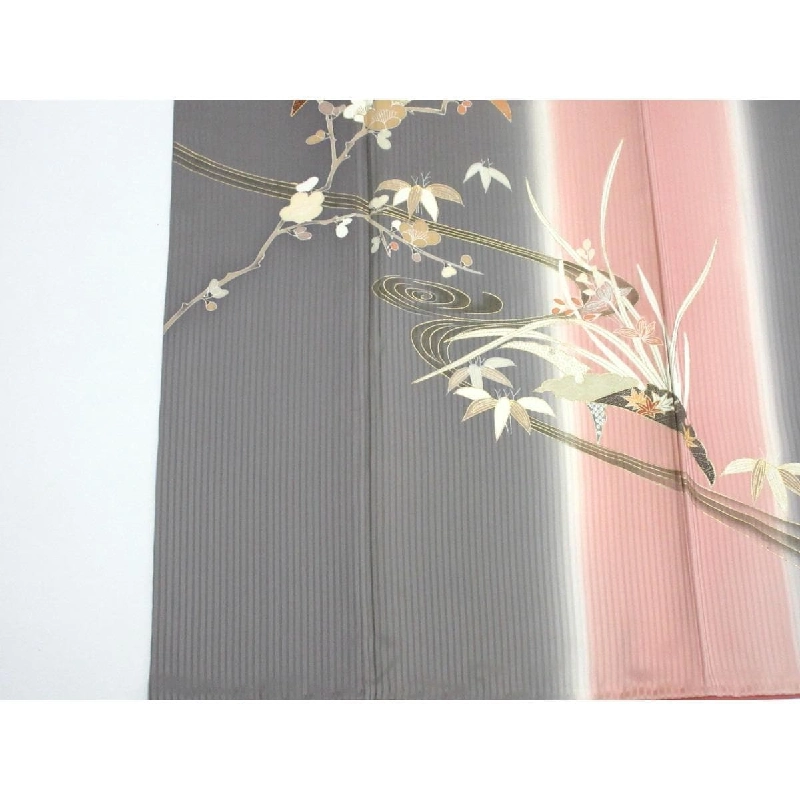 Áo kimono thăm viếng chế tác vàng Yūzen - Hàng hiệu Authentic 875292