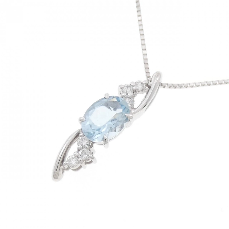K18WG Aquamarine Necklace 1.09CT - Hàng hiệu Authentic 859844