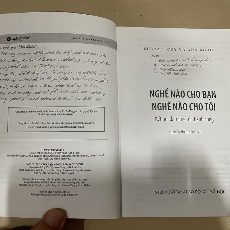 Nghề nào cho bạn Nghề nào cho tôi - Shoya Zichy, Ann Bidou (c43) 592777