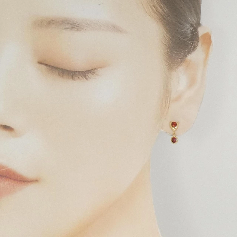 K18YG Garnet Bông tai - Hàng hiệu Chính hãng 869975