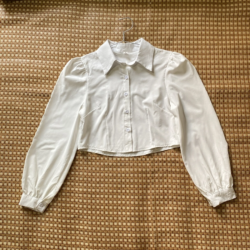 Áo kiểu sơ mi trắng size S/M 524943