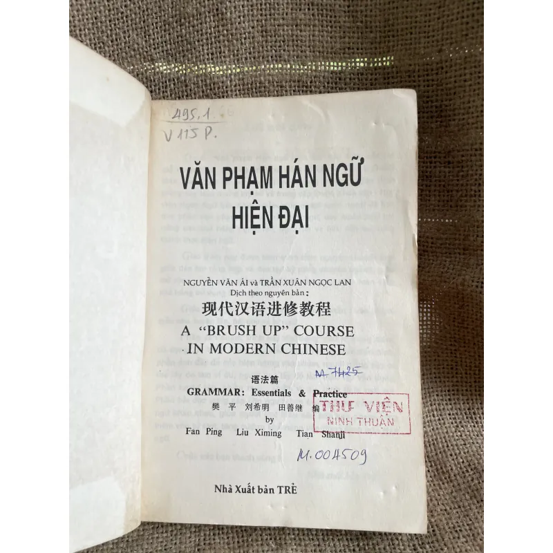 Văn phạm hán ngữ hiện đại  933623