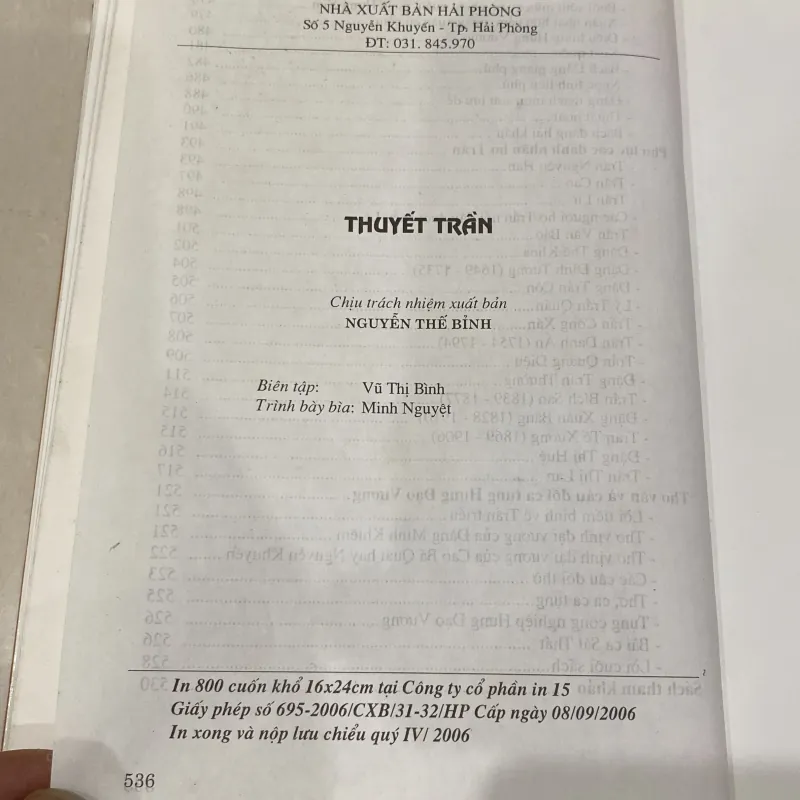 THUYẾT TRẦN, SỬ NHÀ TRẦN, Bản bìa cứng (xb 2006) 997724