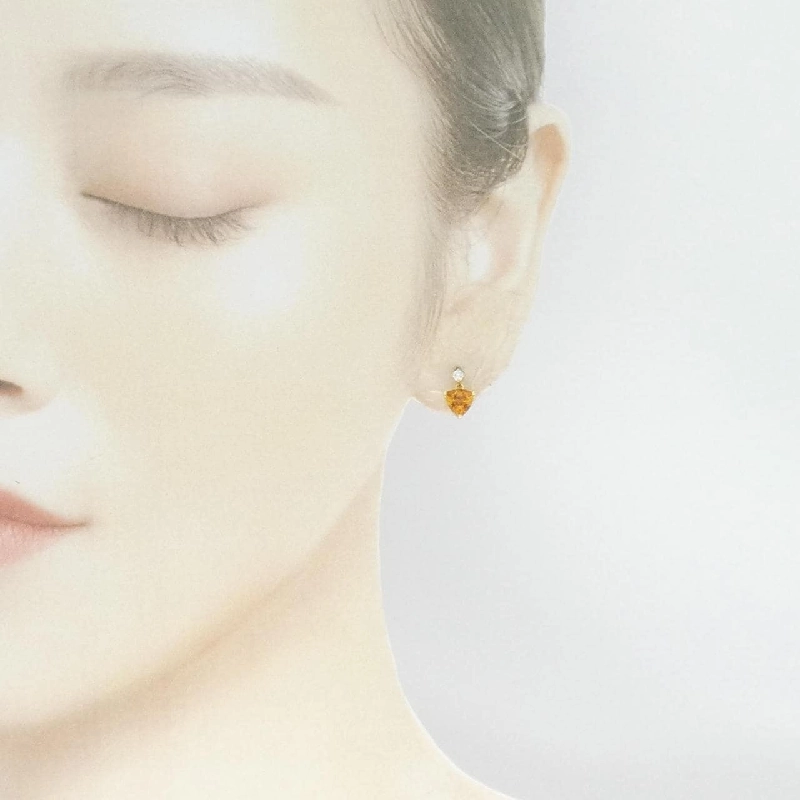 Bông tai Citrine K18YG 1.44CT - Hàng hiệu Chính hãng 867995