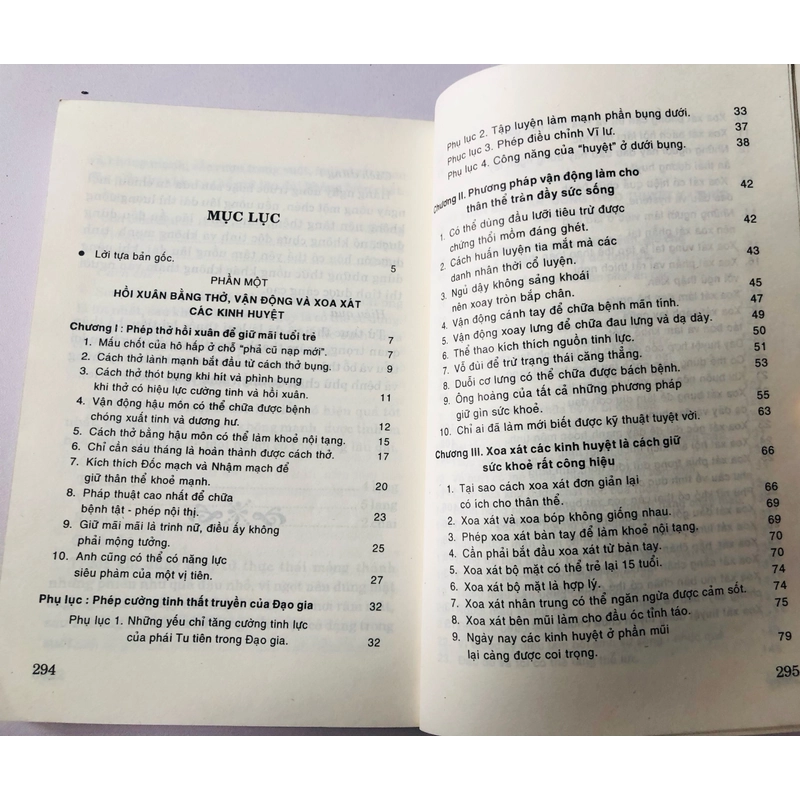 THUẬT HỒI XUÂN CHO NAM NỮ - 302 trang, nxb: 1994 360326