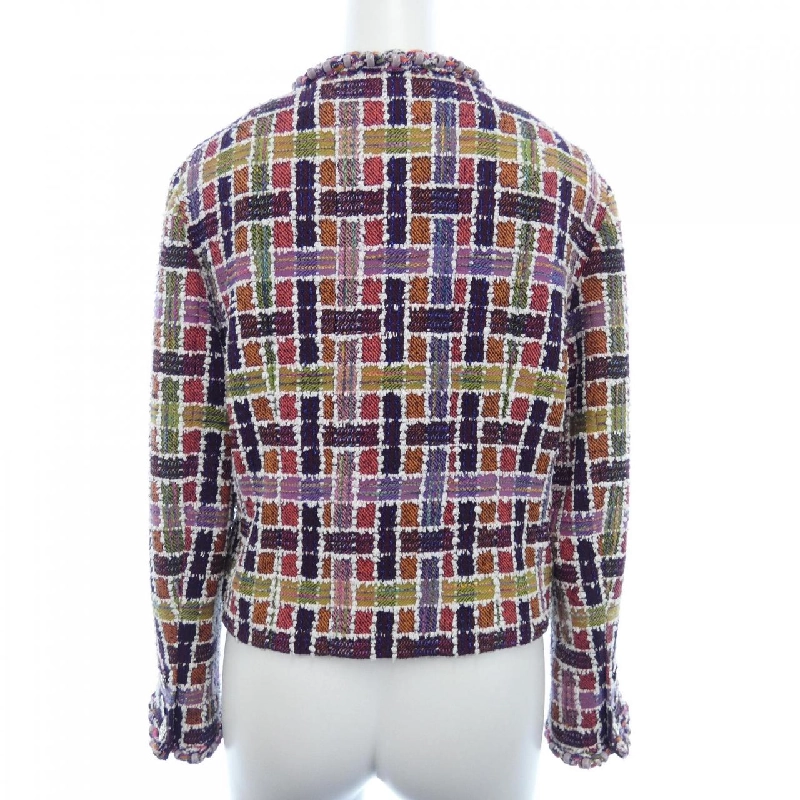 Áo khoác không cổ CHANEL METIERS D'ART P75234V66763 633412