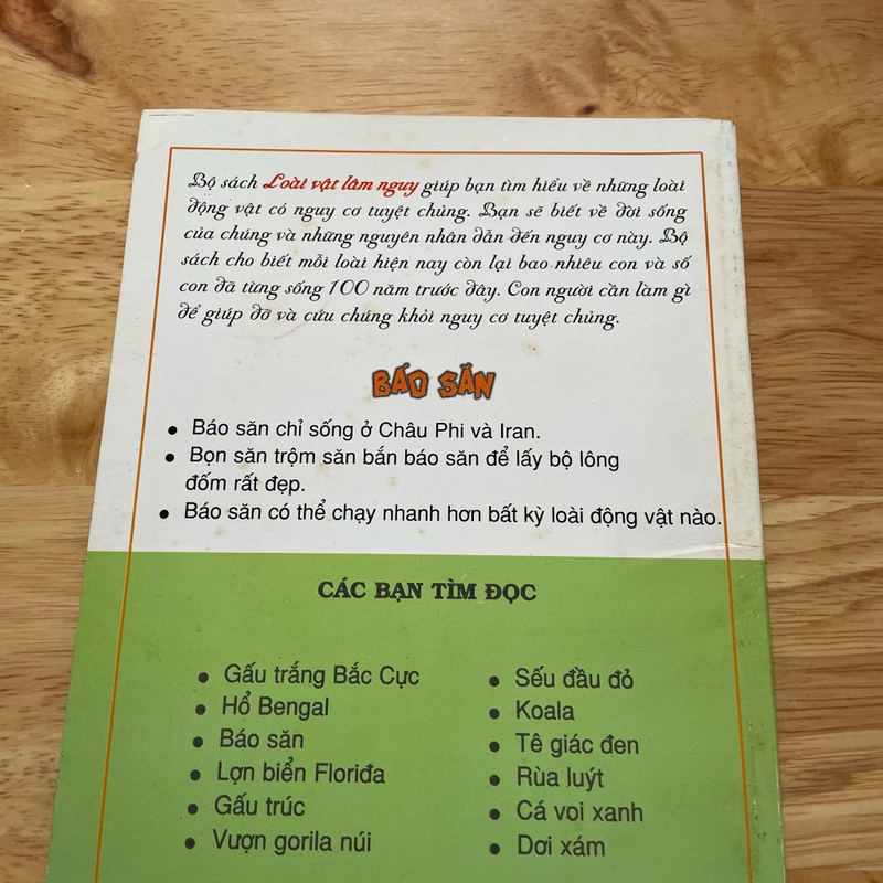 II Tủ Sách Khám Phá _ Loài Vật Lâm Nguy - 2003 493136