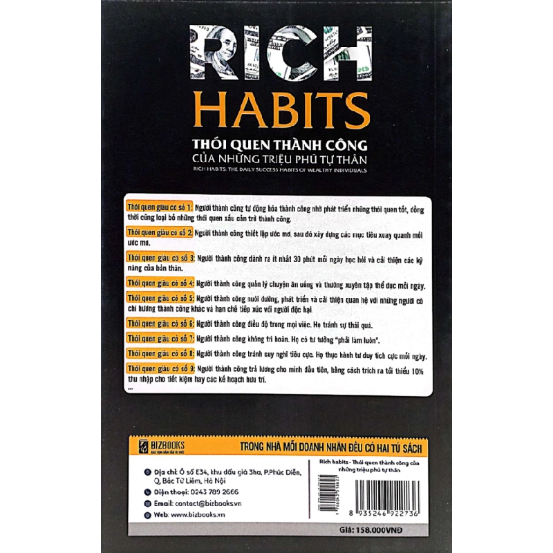 Rich Habits - Thói Quen Thành Công Của Những Triệu Phú Tự Thân - Thomas C. Corley 287413