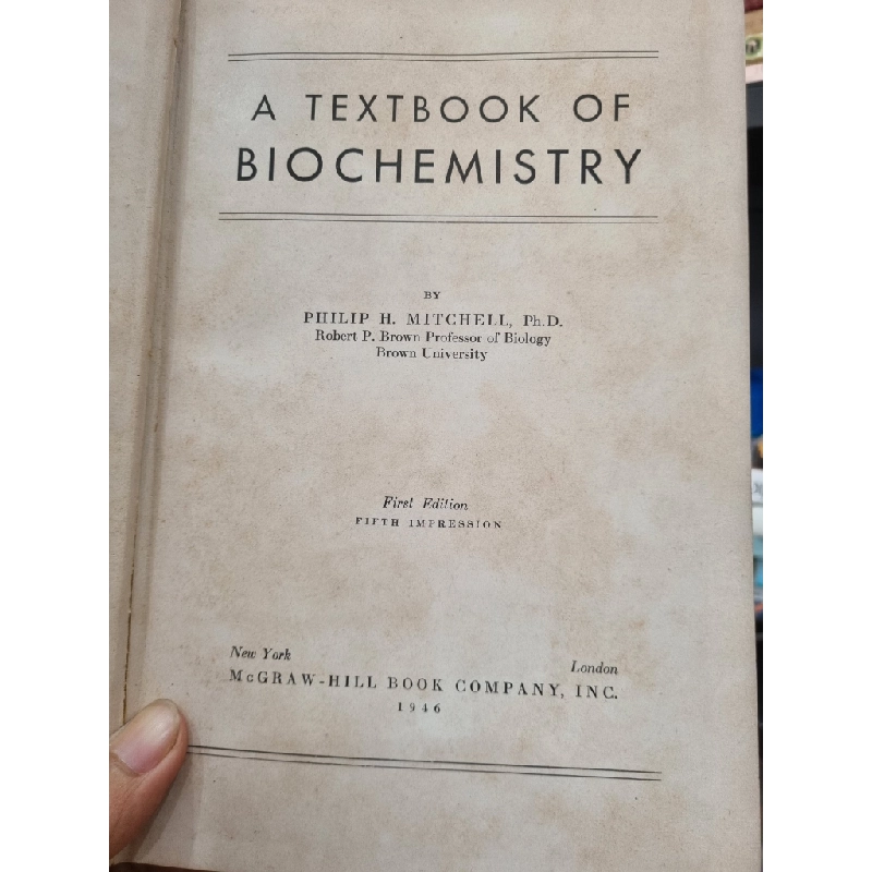 A TEXTBOOK OF BIOCHEMISTRY - PHILIP H. MITCHELL, PHD 119866