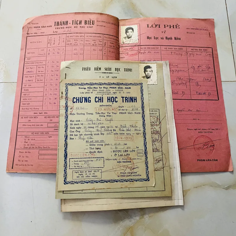 Bộ thành tích biểu xưa nam sinh Trung học tư thục Phan Sào Nam và Phan Chu Trinh Biên Hoà 1013154