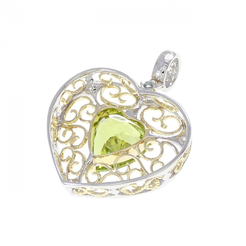K18WG/K18YG Mặt dây chuyền hình trái tim Peridot 2.70CT - Hàng hiệu Chính hãng 866475