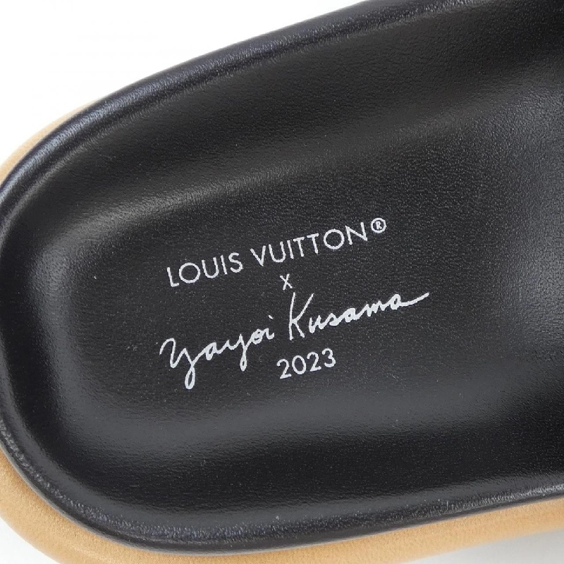 Louis Vuitton LOUIS VUITTON Bình gourd Yayoi Kusama LV×YK Bể bơi gối - Dòng Mules Sandal 658980