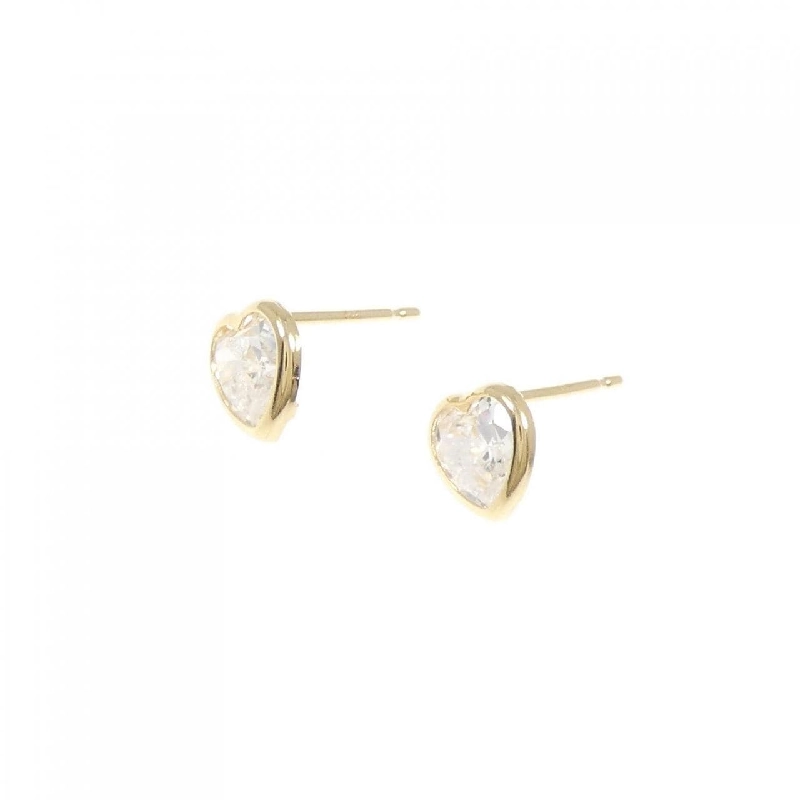 K18YG Bông tai hình trái tim - Hàng hiệu Chính hãng 870453