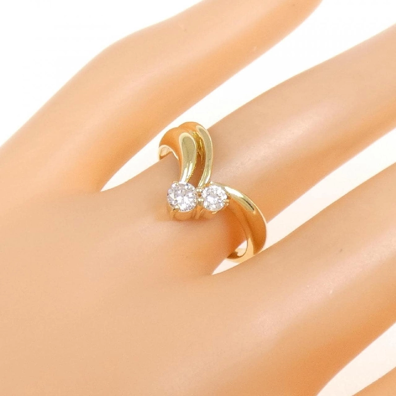 Nhẫn kim cương K18YG 0.26CT 672695