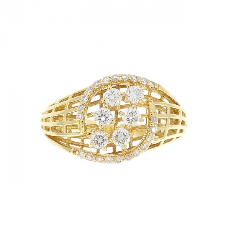 Nhẫn kim cương K18YG 0.33CT 673014