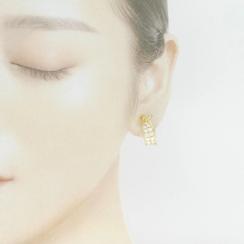 Bông tai kim cương 750YG 2.57CT - Hàng hiệu Authentic 877198