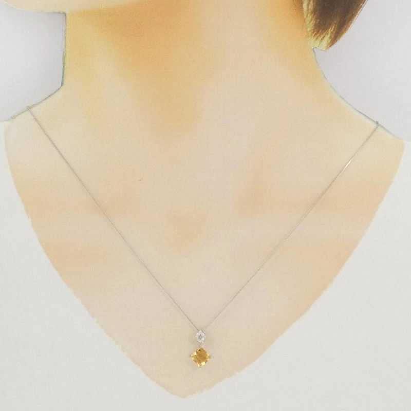 K18WG/750WG Mặt dây chuyền Citrine 1.21CT - Hàng hiệu Chính hãng 858265