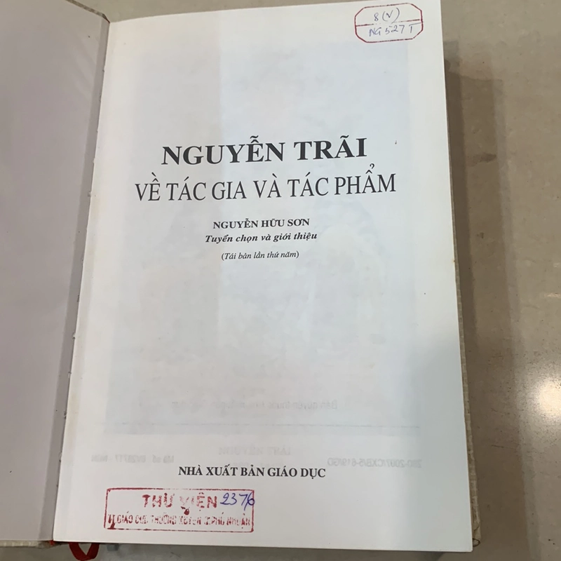 NGUYỄN TRÃI VỀ TÁC GIA VÀ TÁC PHẨM 278060