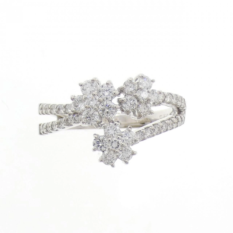 Nhẫn kim cương hoa K18WG 0.75CT - Hàng hiệu Authentic 854126