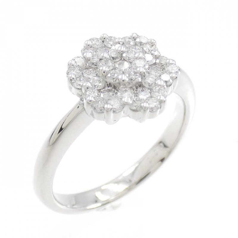 Nhẫn kim cương hoa K18WG 0.50CT 673087