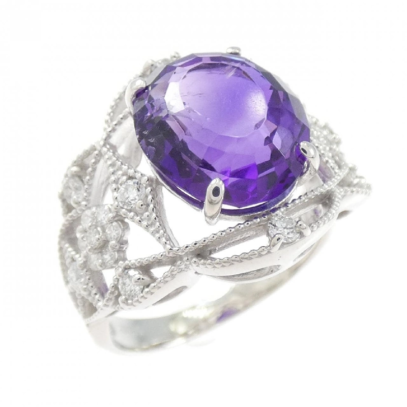 Nhẫn Amethyst K18WG 4.01CT - Hàng hiệu Chính hãng 848862
