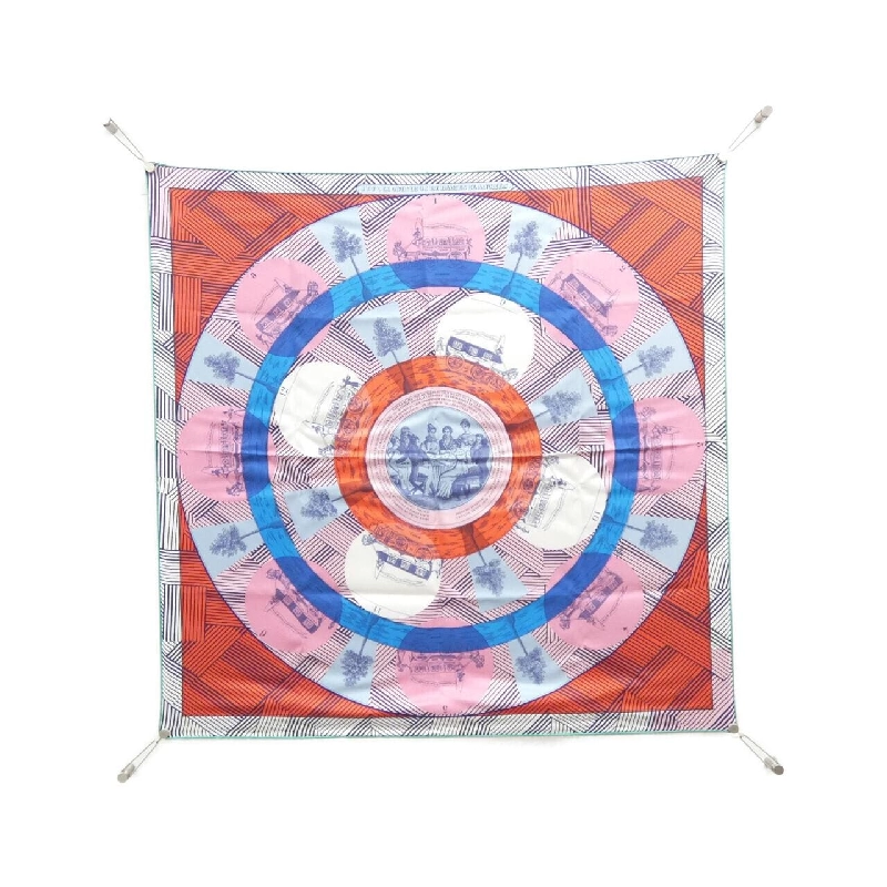 Khăn lụa Hermès JEU DES OMNIBUS REMIX カレ 003173S 626296