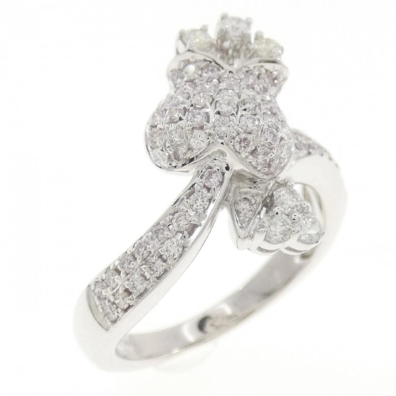 Nhẫn kim cương hoa K18WG 0.65CT 672573