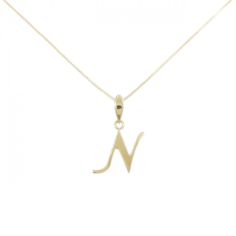 K18YG Chữ cái N Dây chuyền - Hàng hiệu Chính hãng 858445
