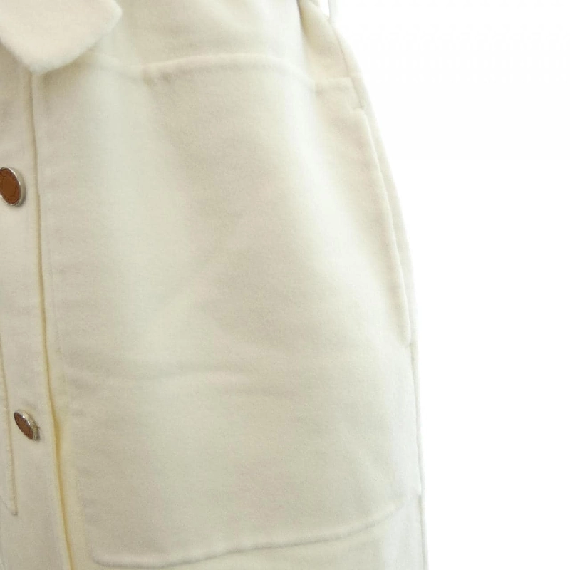 Áo vest dài da cừu Hermès HERMES Crude Cell 0101DA 631450