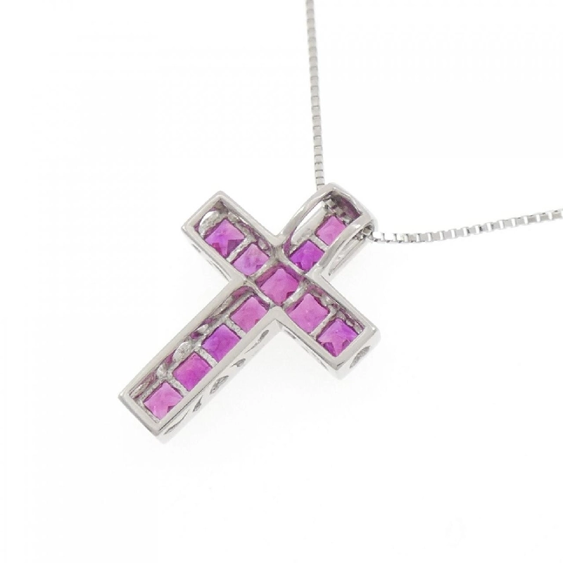 Dây chuyền ruby 1.38CT PT900/PT850 - Hàng hiệu Authentic 858110