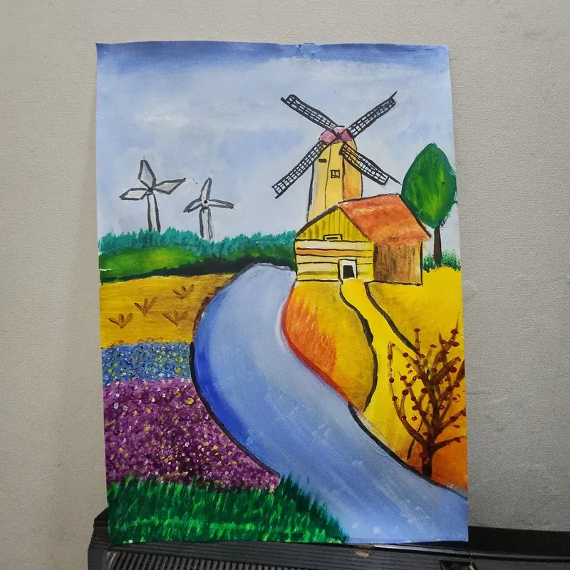 Tranh vẽ acrylic Phong cảnh 686788