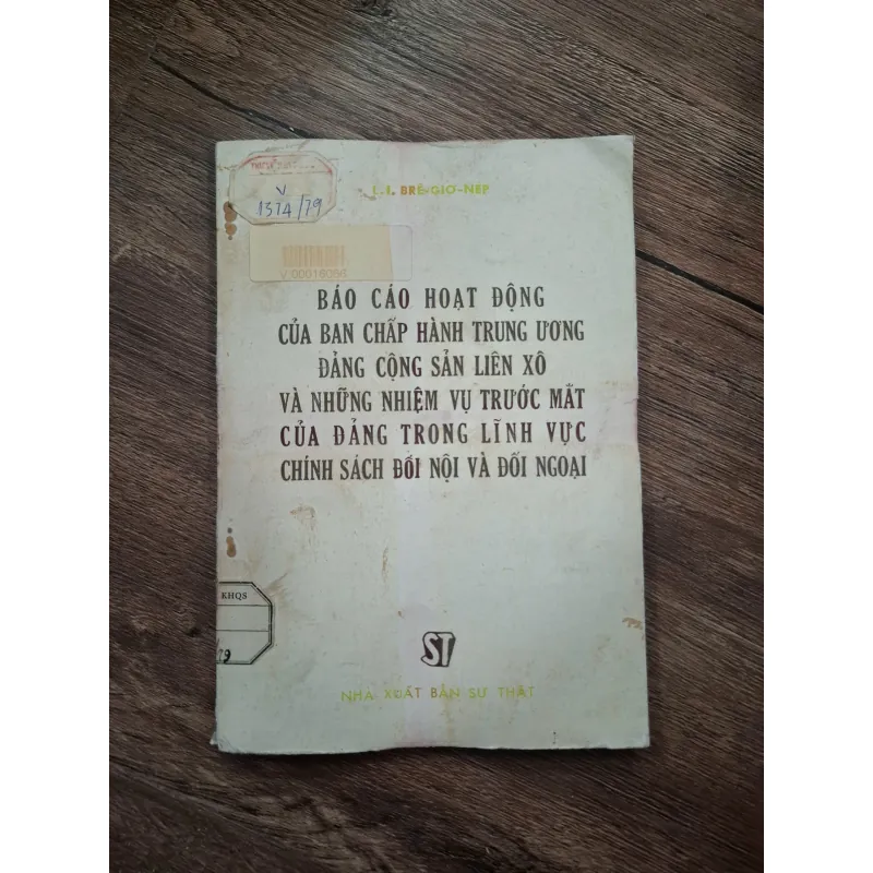 Báo cáo hoạt động của Ban Chấp hành Trung ương Đảng Cộng sản Liên Xô 715020