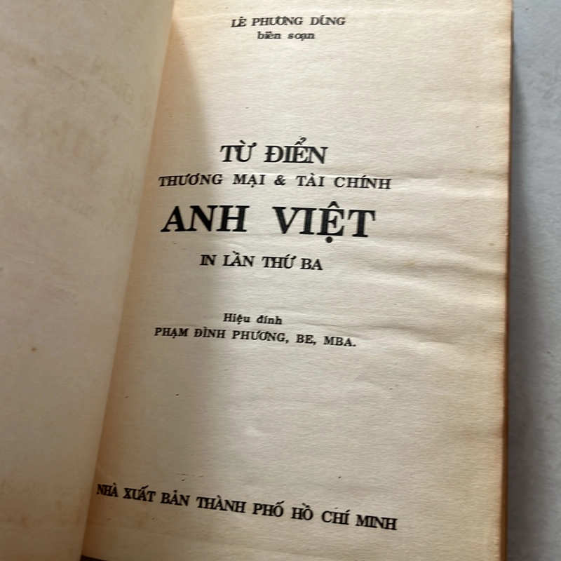 Từ điển Anh - Việt Thương mại & Tài chính — Lê Phương Dũng — 1993s 495687