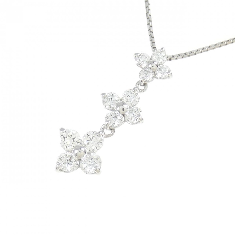 K18WG Hoa Kim Cương Dây Chuyền 0.50CT - Hàng hiệu Chính hãng 861856