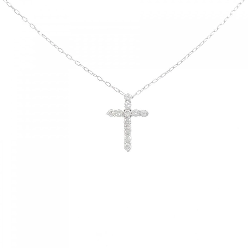 K18WG Dây chuyền kim cương chéo 0.30CT - Hàng hiệu Chính hãng 862988